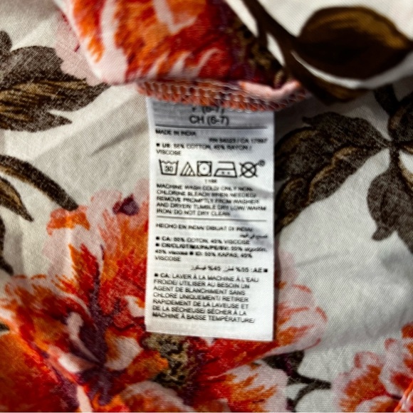 NWT Old Navy Floral Long Sleeve  Dress size small 6/7 - Picture 5 of 9